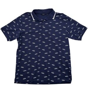 RADMOR Mens Taylor Golf Polo Shirt XL Navy Pima Cotton Comfort Bobrand Space